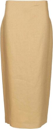 Max Mara Slim-Fit Diagonal Linen Skirt