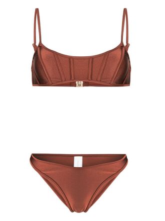 Zimmermann Bikini corsetto Alight - Marrone