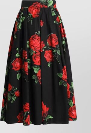 Dolce & Gabbana floral-print cotton maxi skirt