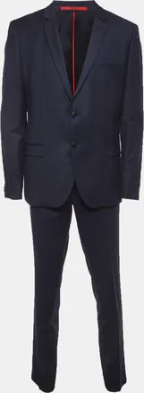 HUGO BOSS Navy Blue Felt Red Label Single Breasted Blazer