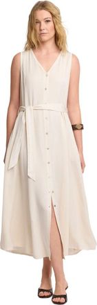 Kocca Viscose Button Dress - Dames - Casual kleedjes - Wit - L - Kleedjes