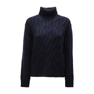 MC2 Saint Barth Giverny Roll Neck Sweater - Dames - Coltruien - Blauw - M - Wol - Truien & Vesten