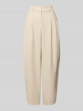 Moss Copenhagen Wide Leg Pants mit Biesen Modell Esteriane in Beige, Gr&ouml;&szlig;e XL