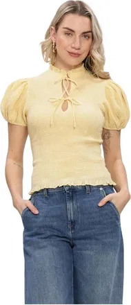 Antik Batik Dames, Blouses & Shirts, Geel, Maat: S