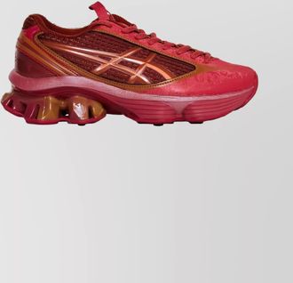 Asics synthetic leather low-top sneakers