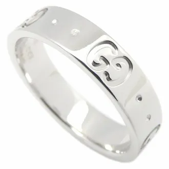 Gucci Icon White Gold (18K) Band Ring (Pre-Owned)