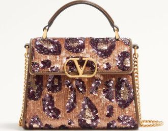 Valentino Garavani Valentino Garavani Vsling Mini Embroidered Animalier Handbag Wo