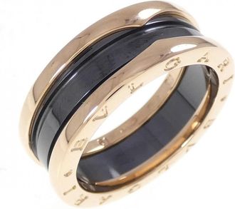 Bulgari Pink Pink Gold (18K) Ceramic Band Ring (Pre-Owned)