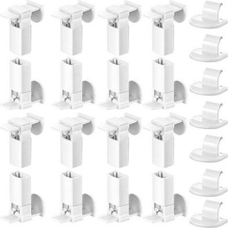 No Brand Juegos De 64 Accesorios Para Cortinas Reductoras - Cortina Plisada De 20 Mm Con Soporte Fijo De F&aacute;cil Instalaci&oacute;n