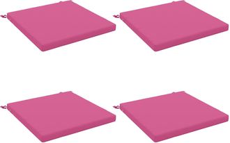 vidaXL Cojines De Asiento De 4 Piezas Soest 4 Uds. 100% Poli&eacute;ster Rosa Vidaxl