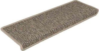 vidaXL Vidaxl - Stair Mats Self-adhesive Sisal-Look 15 pcs 65x21x4 cm Dark Beige