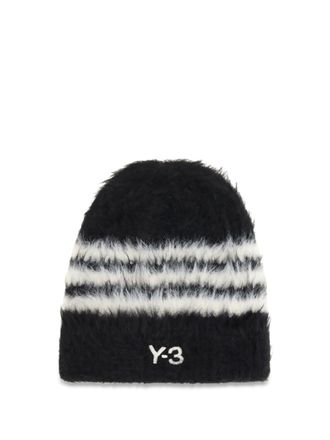 adidas KY3727 Striped Recycled Polyamide Beanie - Black