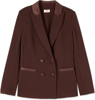 Oltre Dames, Jassen, Bruin, Maat: XS Satijn