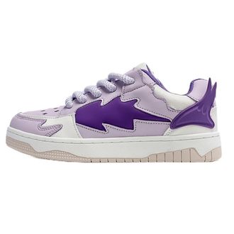 Generic Qynthra Men Women Low Top Candy Bomb Platform Shoes Chunky Sole Lace-Up with Colorful Rope Accent for Everyday Wear,Purple,10 UK