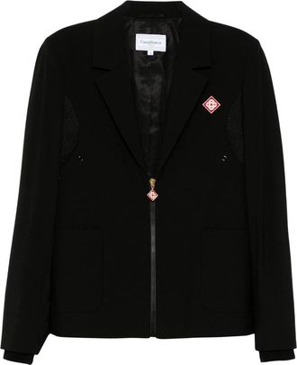 Casablanca Mens Zip-up Sports Tailoring Black Jackets - Size Medium