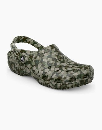 Crocs Mens Crocs Classic Confetti EVA Mens Army Green Clogs - Size: UK 9 / eu 43/44 / us m10w12