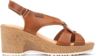 Pikolinos Flat Sandalen - Dames - Sleehakken - Bruin - 41 EU - Leer - Schoenen