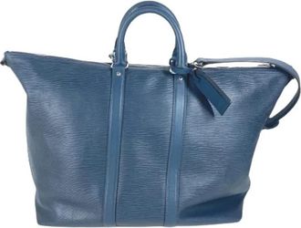 Louis Vuitton Pre-owned Boston Bag - unisex - Vintage Handtas - Blauw - ONE Size - Leer - Vintage