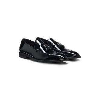 BOSS Tassel loafers in patent faux leather