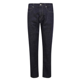 Incotex Heren, Jeans, Zwart, Maat: W33 Katoen