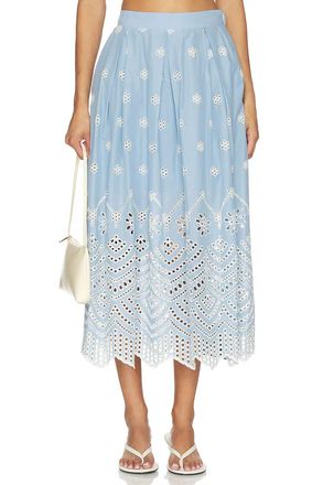 Misa Aggie Skirt In Periwinkle Scallop