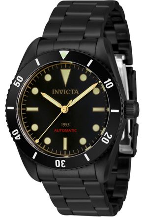 Invicta VINTAGE Pro Diver 34337 Herenhorloge - Automatisch Uurwerk - Roestvrij Staal met Zwarte Wijzerplaat - 40 mm
