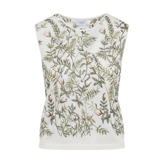 Giambattista Valli Cashmere Knitwear, female, Multicolor, Size: XS White Topwear Elegant Cashmere Silk