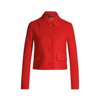 Windsor Jassen, Dames, Rood, M, Leer, Ds 690 Blazer