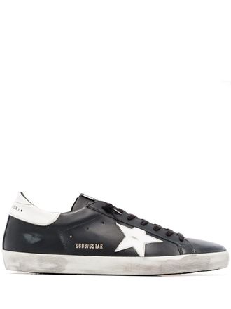 Golden Goose Black Leather Superstar Sneakers