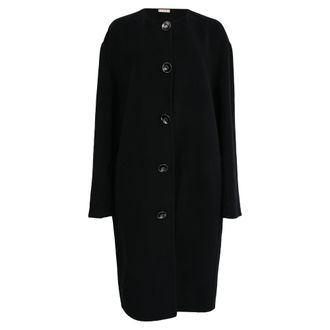 Marni Single-Breasted Coat in Black Cashmere