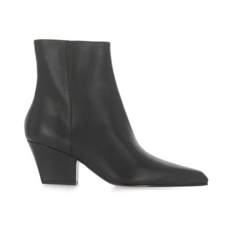 PARIS TEXAS Cowboy Boots, female, Black, Size: 7 1/2 US Black Leather Woman Boots Arrow Toe