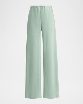 Vince Fluid Bias-Cut Crushed Satin Pants