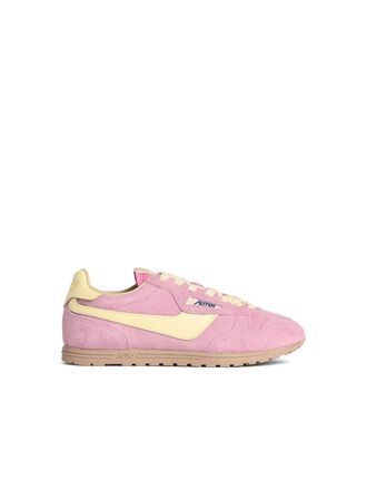 Autry Sneakers Windspin Low aus rosa Wildledermischung