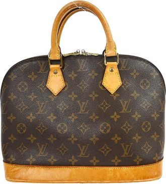 Louis Vuitton Alma Handbag Monogram Canvas Brown Canvas Handbag (Pre-Owned)