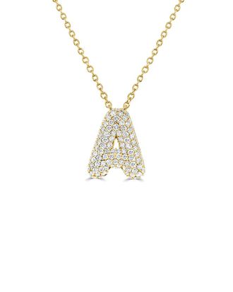 Sabrina Designs 14K 0.51 Ct. Tw. Diamond Initial Necklace