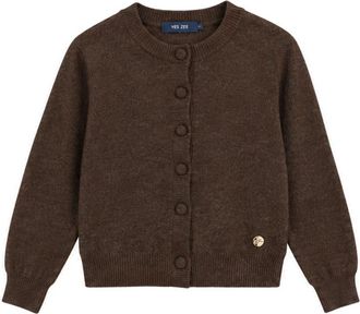 Yes-Zee Cardigan met ronde hals - Dames - Vesten - Bruin - M - Truien & Vesten