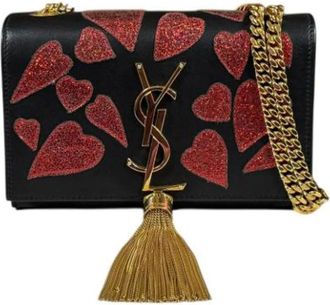 Saint Laurent Pre-owned Cross Body Bags, female, Red, Size: ONE SIZE Pre-owned Leather Shoulder Bag - Vintage