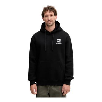 Karl Lagerfeld Heren, Sweatshirts & Hoodies, Zwart, Maat: XL Katoen