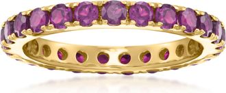 Ross-Simons Amethyst Eternity Band in 18kt Gold Over Sterling