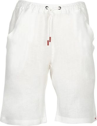 Kiton Short Pants - Heren - Korte Broeken - Wit - 3XL - Leer - Korte Broeken