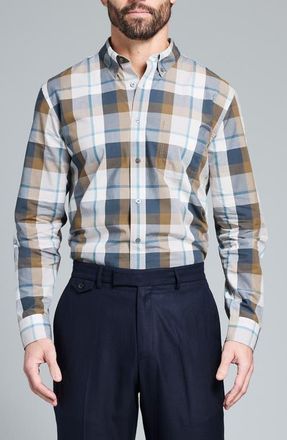 Billy Reid Tuscumbia Bold Plaid Button-Down Shirt in Blue Multi at Nordstrom, Size Xx-Large