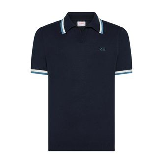 Sun 68 Polo Shirts, male, Blue, Size: 2XL Polo Shirts