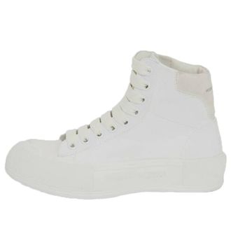 Alexander McQueen (WMNS) Alexander McQueen Deck High-Top Sneakers White 666381W4MV79000