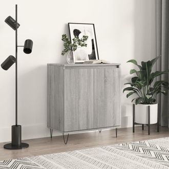 vidaXL Vidaxl - Aparador De Madera Contrachapada Gris Sonoma 60x35x70 Cm