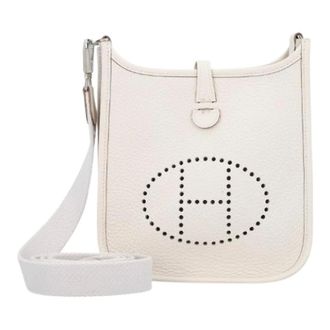 Herm&egrave;s Pre-owned Mini Evelyne 16 schoudertas - Dames - Pre-owned - Beige - Maat: ONE Size Wol