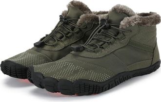 Generic Mens Winter Hiking Snow Boots - Waterproof Warm Trekking Shoes with Non-Slip Rubber Sole, Lightweight Flexible Outdoor Boots for Walking Camping Green