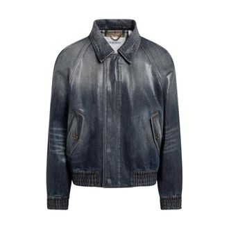 Burberry Coated Denim Jacket - male - Burberry - Denim Jackets - Blue - M - Jackets