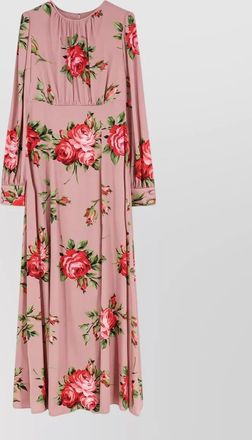 Dolce & Gabbana silk maxi dress bouquet rose print