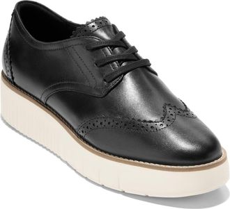 Cole Haan Grand City Platform Oxford Derby in Black/Ivory at Nordstrom Rack, Size 6.5