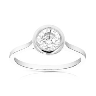 Vir Jewels 1 cttw Lab Grown Diamond Engagement Solitaire Ring in 14K White Gold For Women
